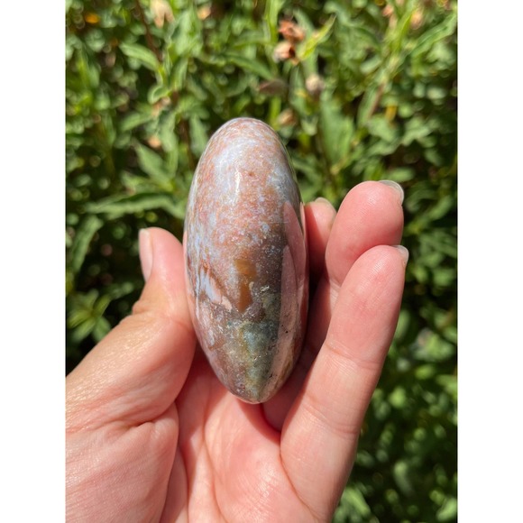 Unique Ocean Jasper Heart | Pastel Ocean Jasper - Picture 4 of 5